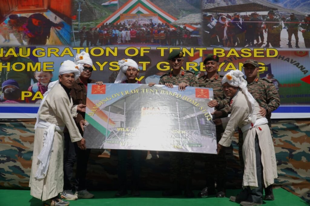 Garbyang tent homestay,Operation Sadbhavna tourism project, Indian Army Uttarakhand initiative, Vibrant Villages Programme, Garbyang village tourism, Adi Kailash Om Parvat route, Eco tourism in Uttarakhand, Kumaon border villages, Tent stay in Himalayas, Garbyang homestay booking